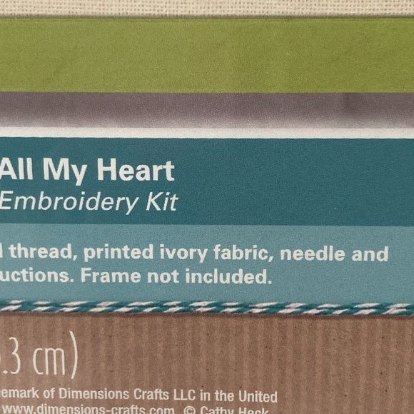 Dimensions Cathy Heck All My Heart Embroidery Kit 8"X8" Add Your Own Photo Gift - Picture 9 of 16